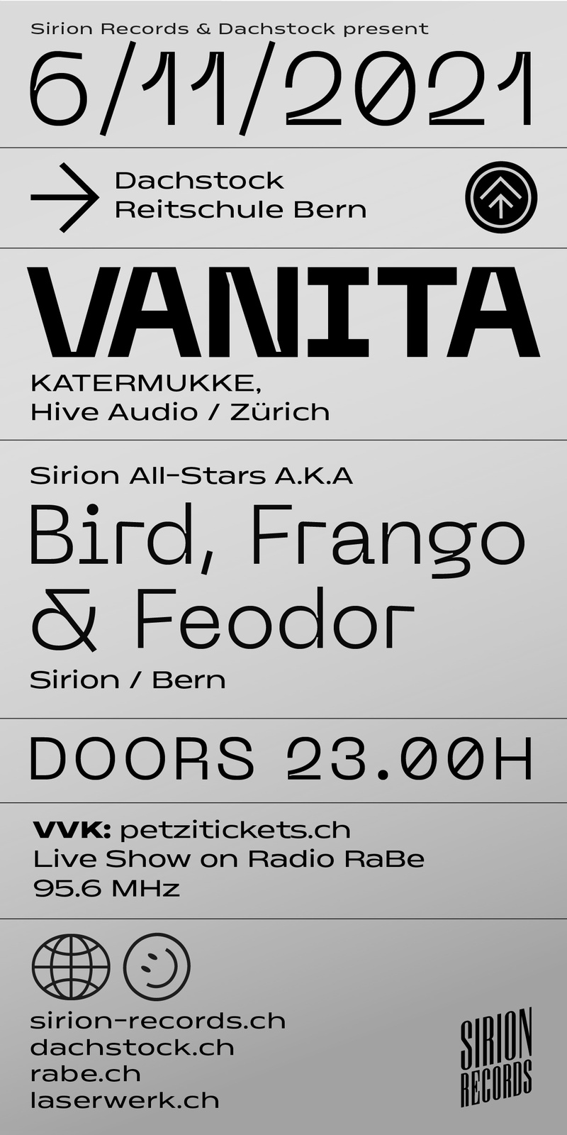 SIRION NIGHT: Vanita, Bird, Frango & Feodor