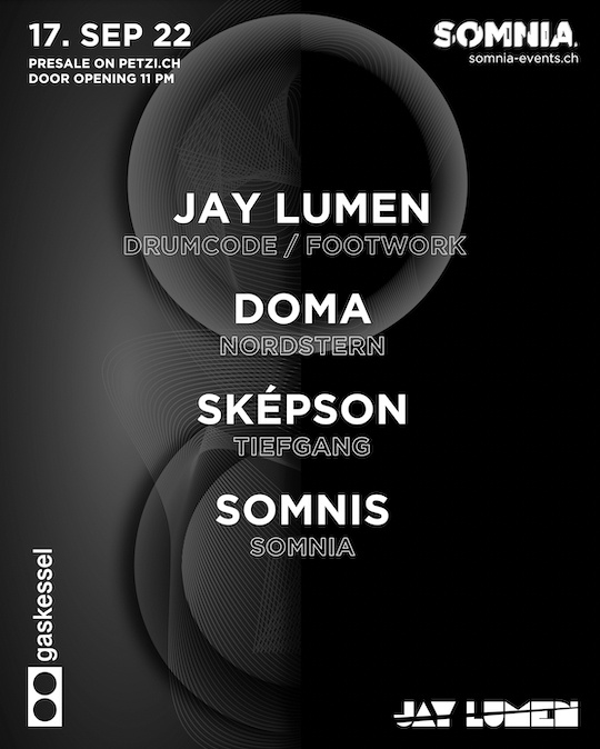Somnia w/ Jay Lumen (HUN) Doma, Sképson & Somnis