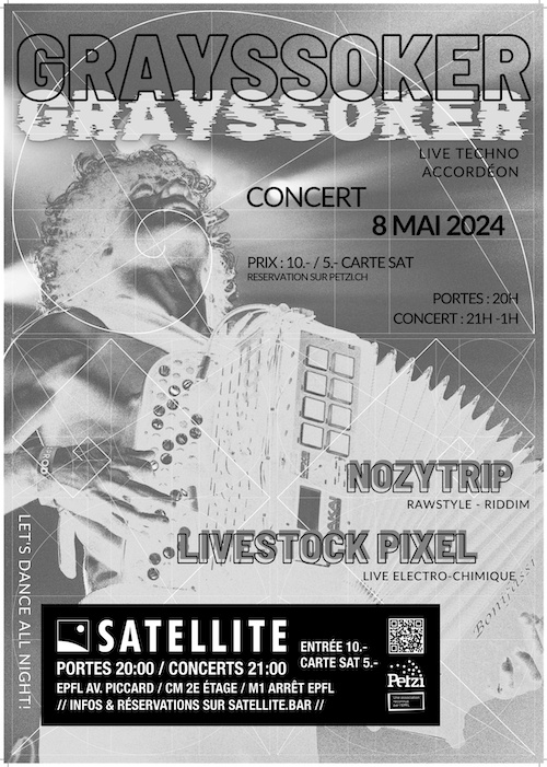 Concert Live Techno & Hardcore : GRAYSSOKER // Nozytrip // Livestock Pixel