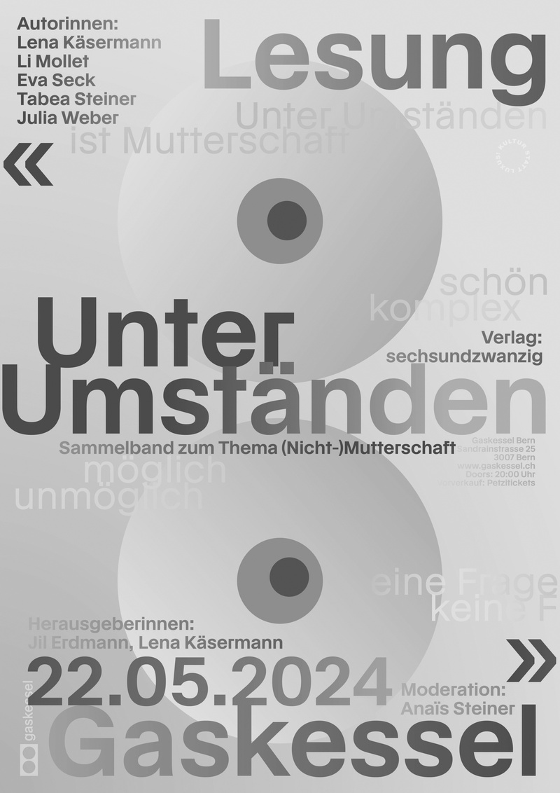 Lesung: Unter Umständen I Gaskessel Bern