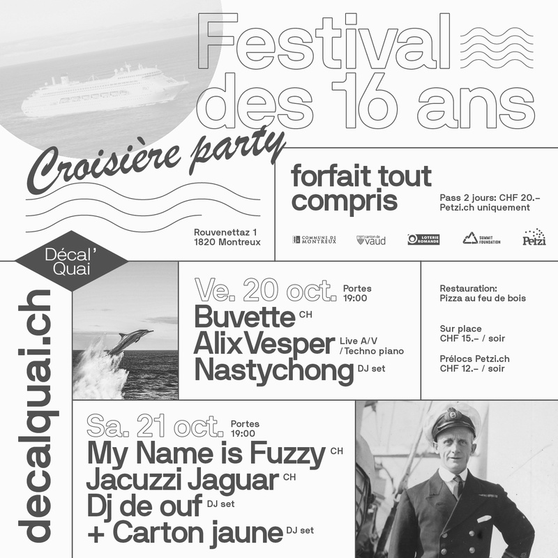 Festival des 16 ans — Croisière Party, forfait tout compris