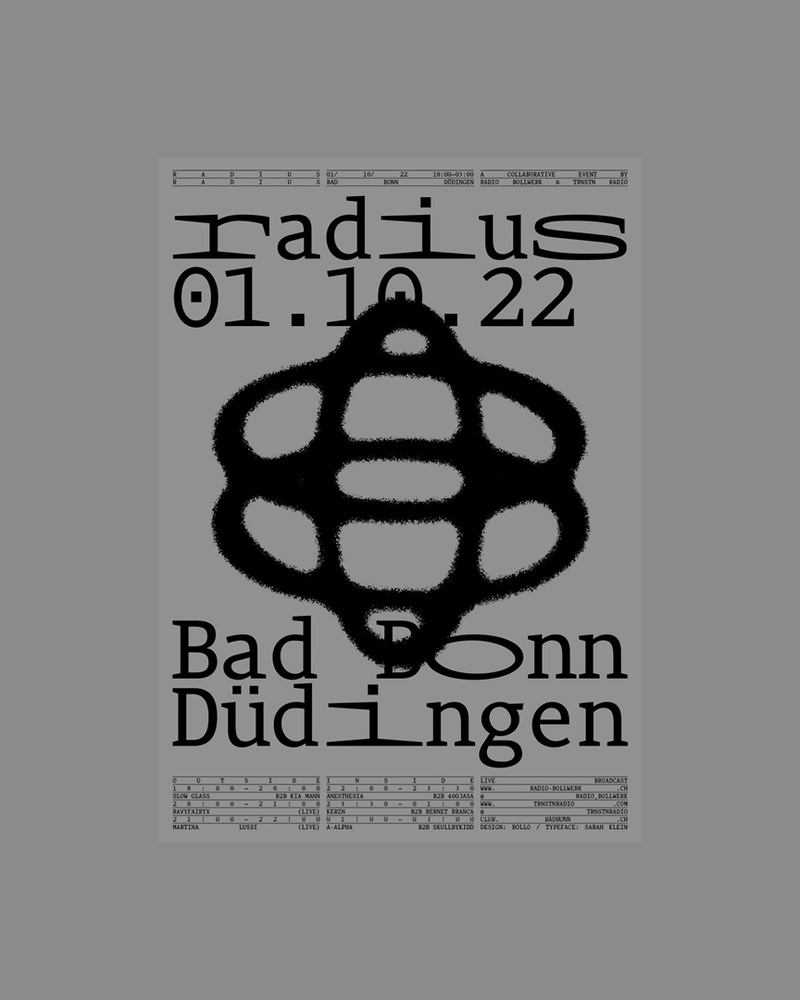 «radius»: a collaborative event by TRNSTN & Radio Bollwerk