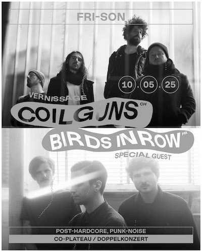 COILGUNS (CH) + SPECIAL GUEST: BIRDS IN ROW (FR)