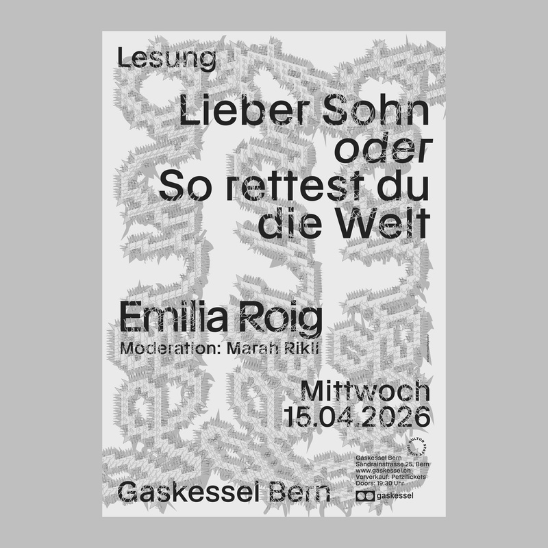 Lesung: Emilia Roig «Lieber Sohn oder So rettest du die Welt»