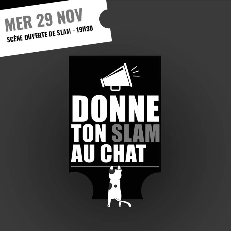 DONNE TON SLAM AU CHAT ! scène ouverte de slam