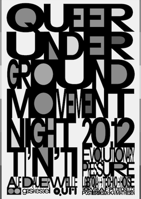 Queer Underground Movement Night w/ Ti'n’Ti, evolutionary pressure, auf Dauerwelle