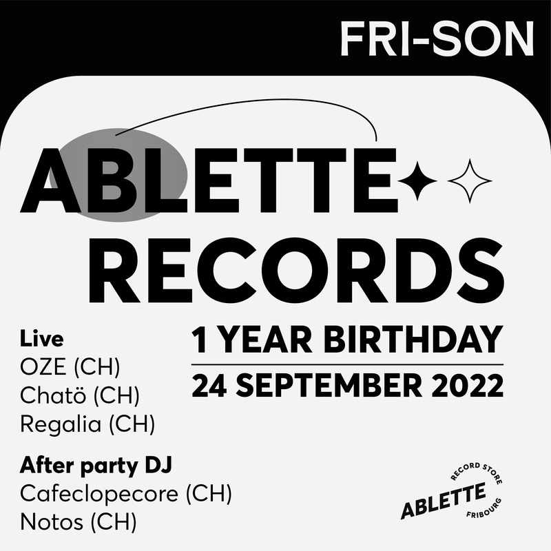 ABLETTE RECORDS 1Y BIRTHDAY