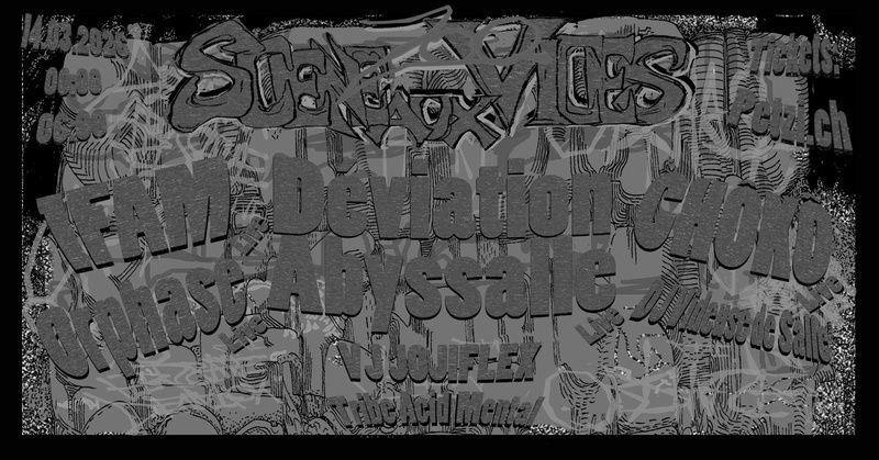 SCÈNE AUX VICES : 1fam + Chôkô + Déviation Abyssale + Orphase + DJ Videuse de Salle [VJ Jojiflex]