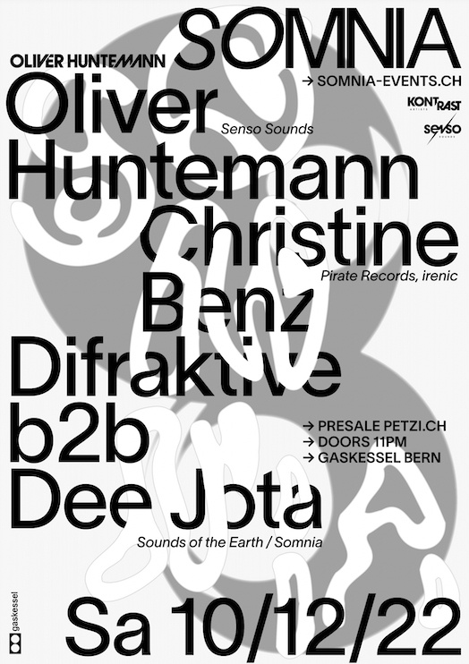 Somnia w/ Oliver Huntemann  (DE), Christine Benz, Dee Jota b2b Difraktive