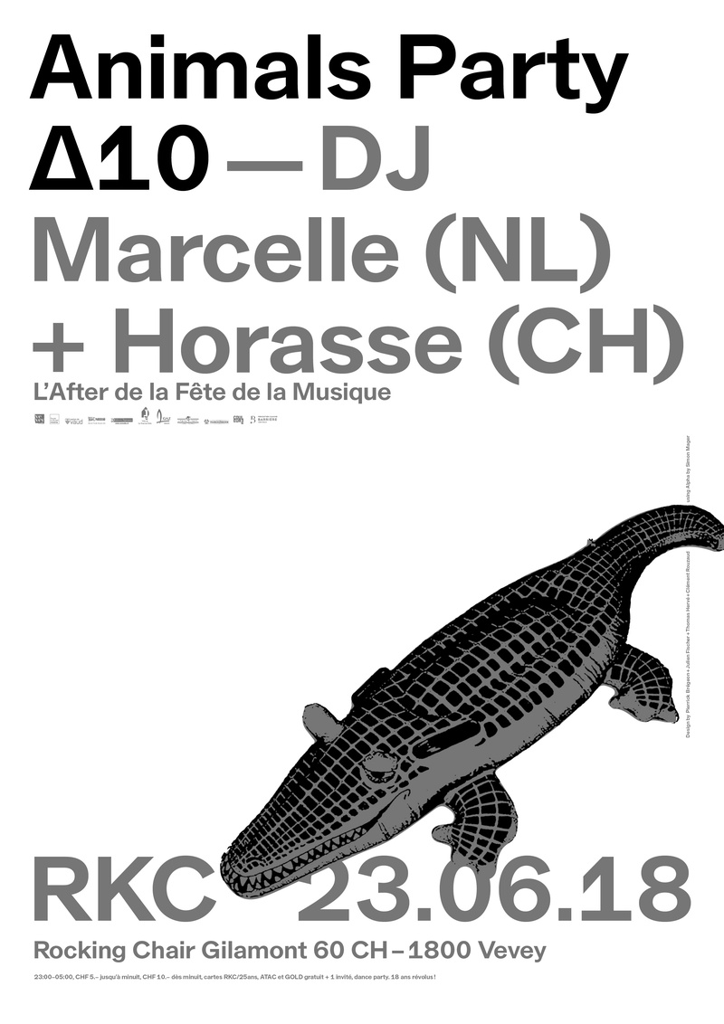 Animals Party ∆10 – DJ Marcelle (NL) + Horasse (CH)