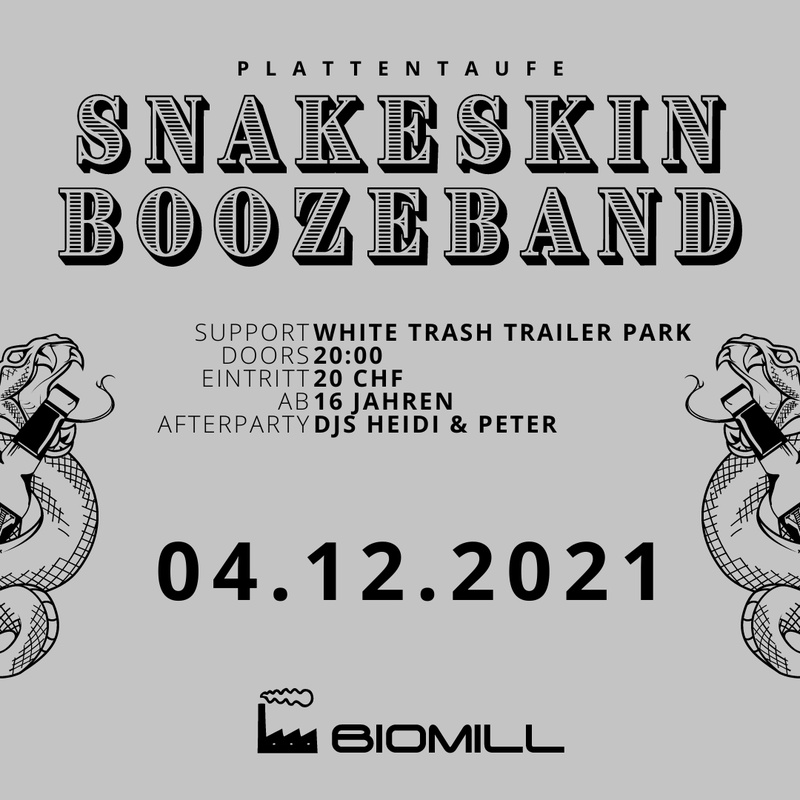 Plattentaufe - Snakeskin Boozeband