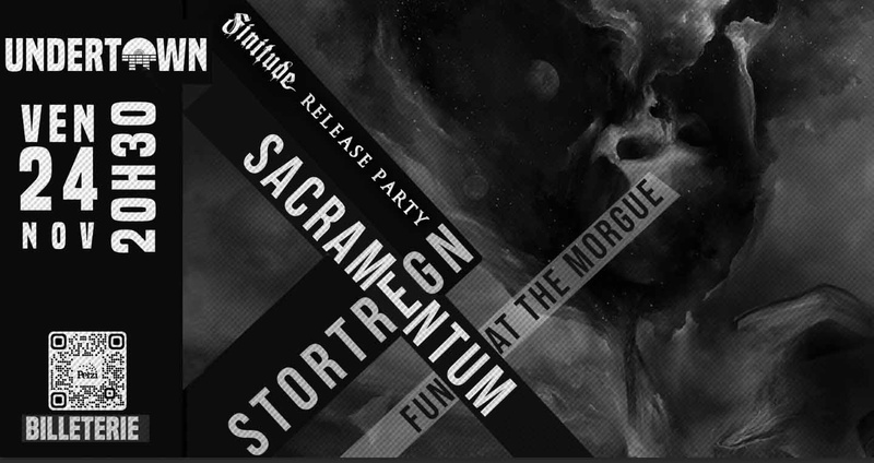 Stortregn, vernissage de FINITUDE + Special Guests SACRAMENTUM & Fun At The Morgue