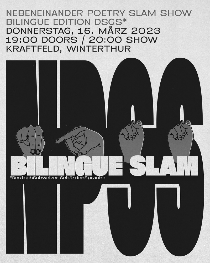 Nebeneinander Poetry Slam Show Bilingue Edition