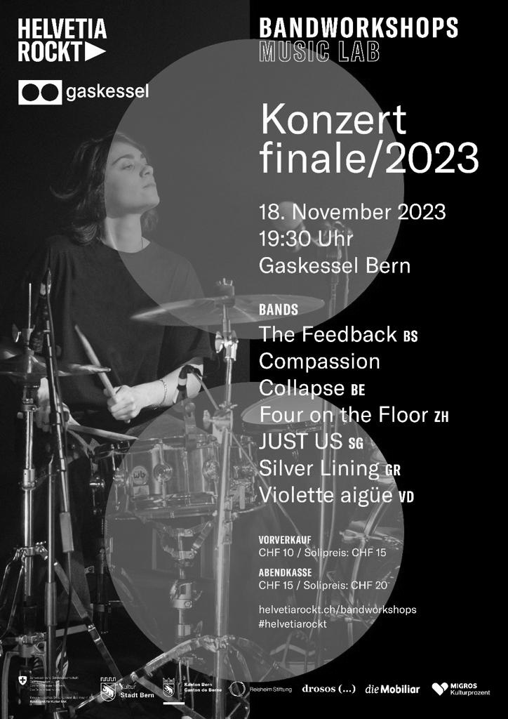 Helvetiarockt: Konzert finale/2023 I Gaskessel Bern