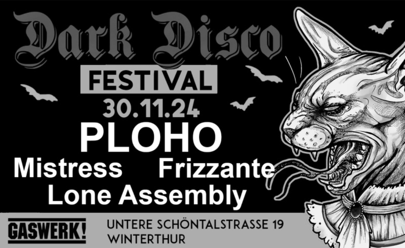Dark Disco Festival Vol. IV: PLOHO (RU) // Mistress (CH) // Lone Assembly (CH) // Frizzante (DE)