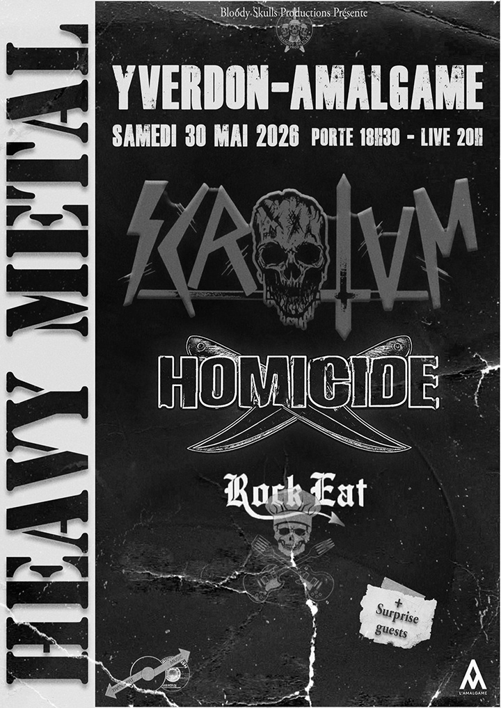 BSPROD présente ROCK EAT (CH) + HOMICIDE (CH) + SCROTUM (CH)