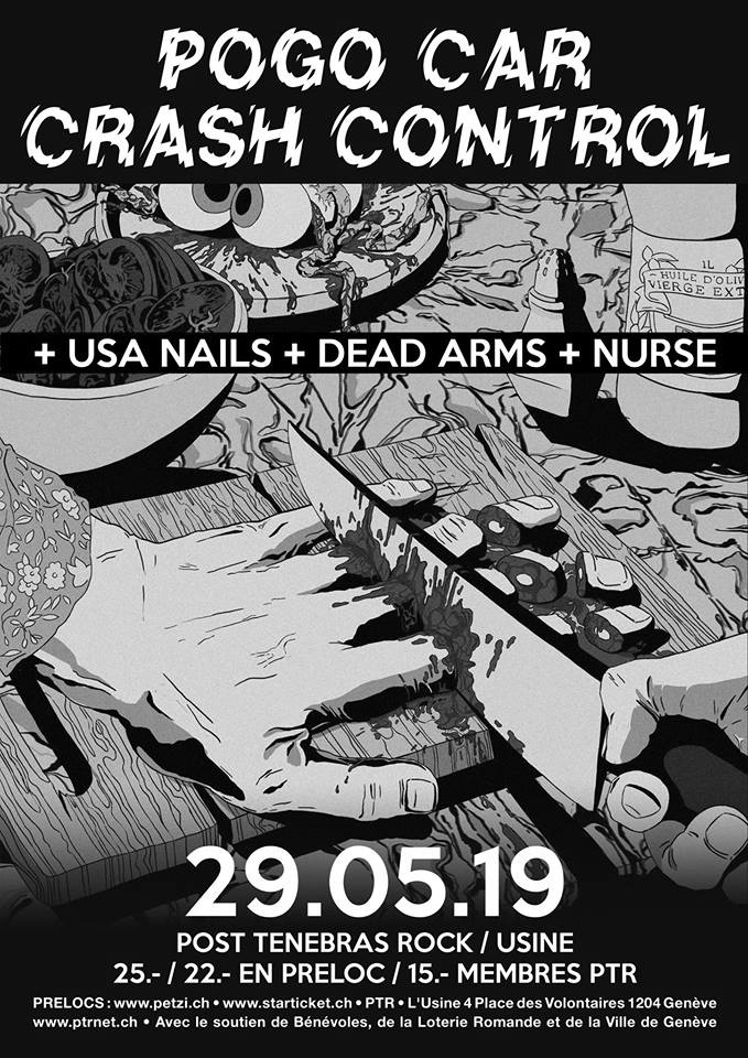 Pogo Car Crash Control (FR) + USA Nails (UK) + Dead Arms (UK) + Nurse (FR) // Garage Rock - Grunge