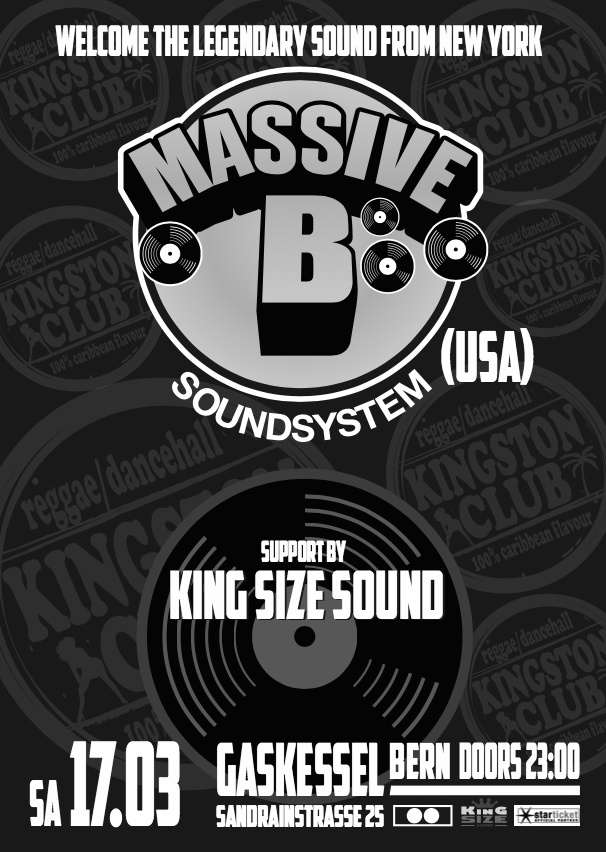 KINGSTON CLUB PRESENTS: MASSIVE B SOUNDSYSTEM (USA)