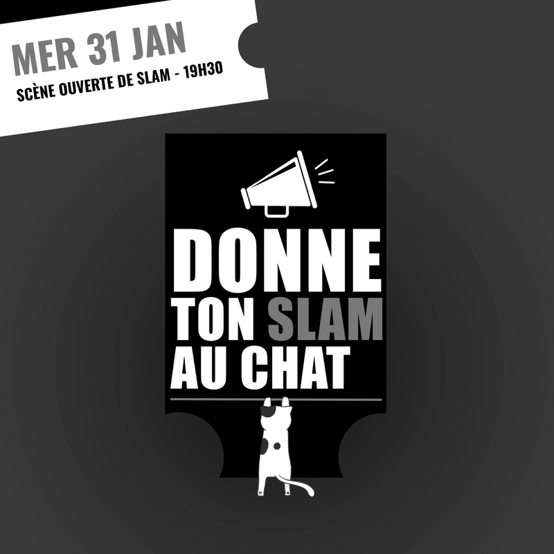 DONNE TON SLAM AU CHAT ! scène ouverte de slam