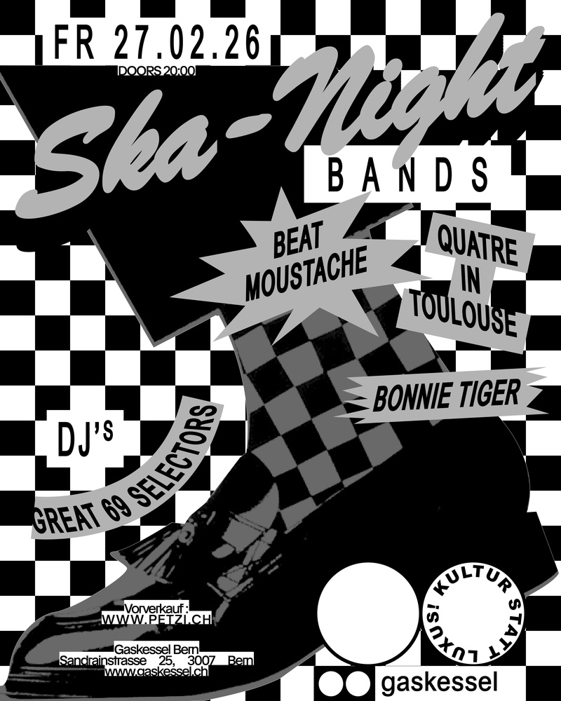 Ska-Night: Quatre in Toulouse, Bonnie Tiger, Beat Moustache, Great 69 Selectors