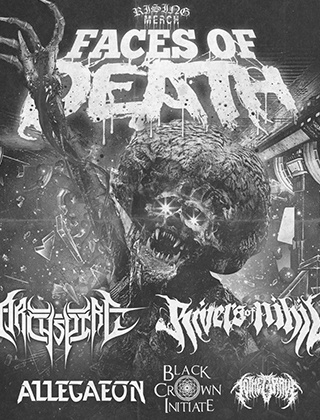 RISING MERCH FACES OF DEATH TOUR 2021