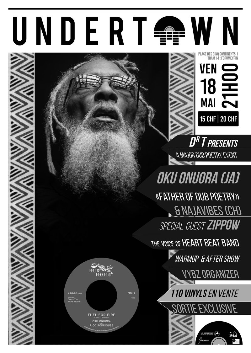 Oku Onuora (JA) support act by Najavibes / Zippow / Vybz Organizer