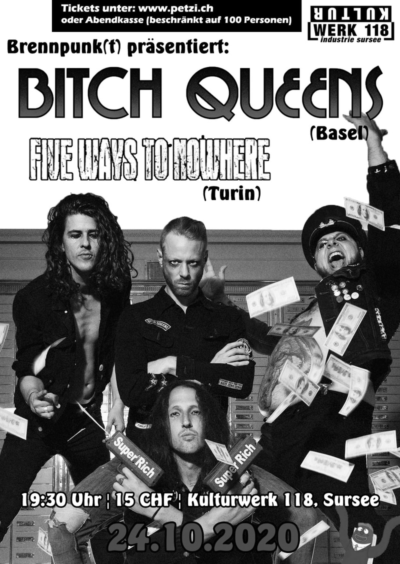 Brennpunk(t) präsentiert: Five Ways To Nowhere + Bitch Queens