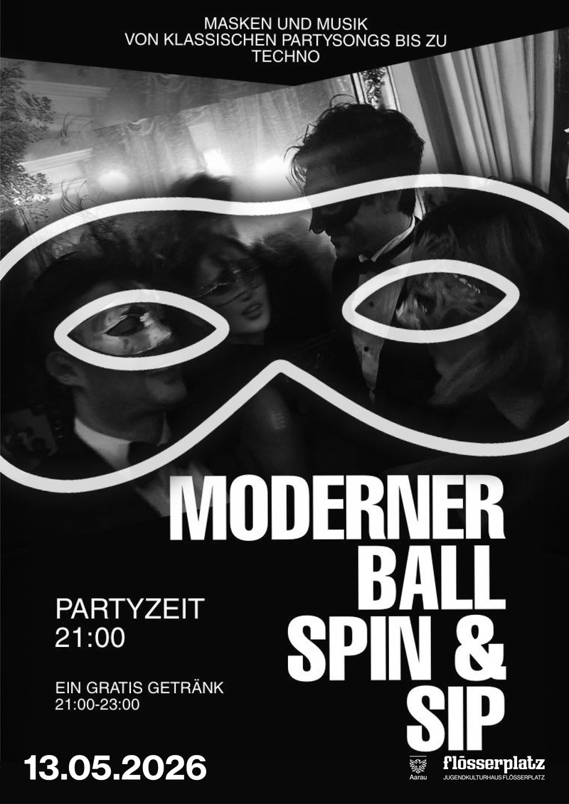 Moderner Maskenball Spin & Sip