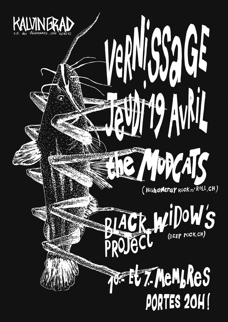 THE MUDCATS (vernissage, high-energy rock'n'roll) + BLACK WIDOW'S PROJECT