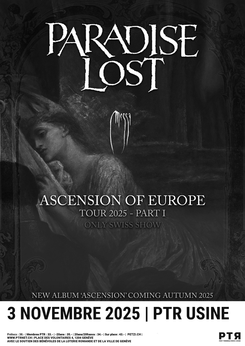 PARADISE LOST - ASCENSION OF EUROPE TOUR 2025 - ONLY SWISS SHOW