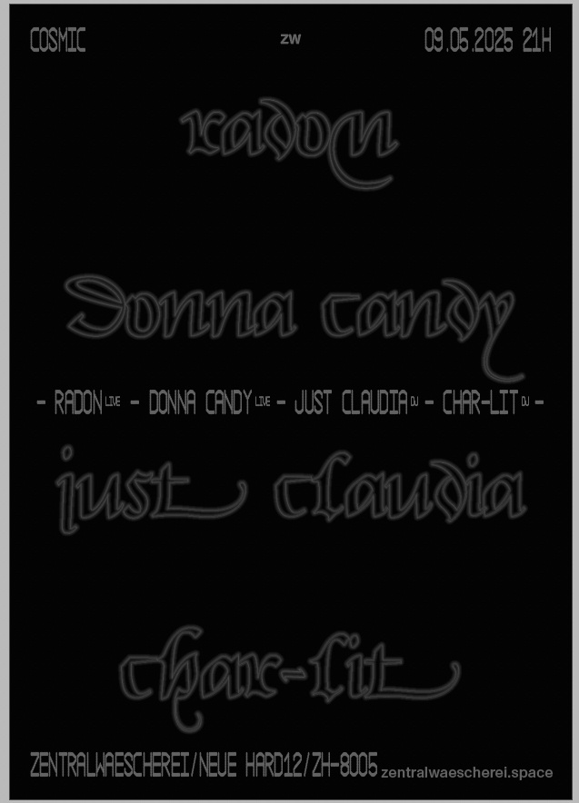 Cosmic #16 Radon, Donna Candy, just claudia, char-lit