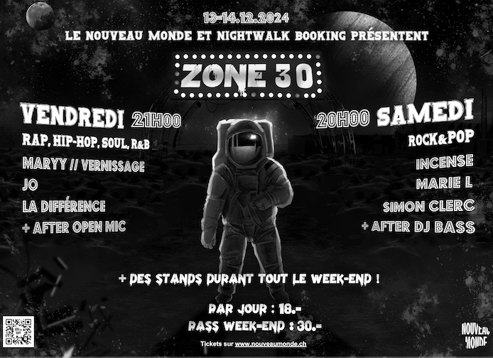 Zone 30 Festival : Maryy (Vernissage) + J O + La Différence + After Open Mic