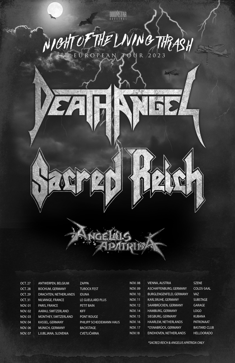 Death Angel (USA) + Sacred Reich (USA) + Angelus Apatrida (ESP)