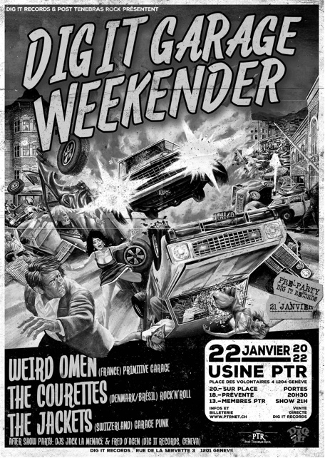 DIG IT WEEKENDER - The Courettes + The Jackets +  Weird Omen