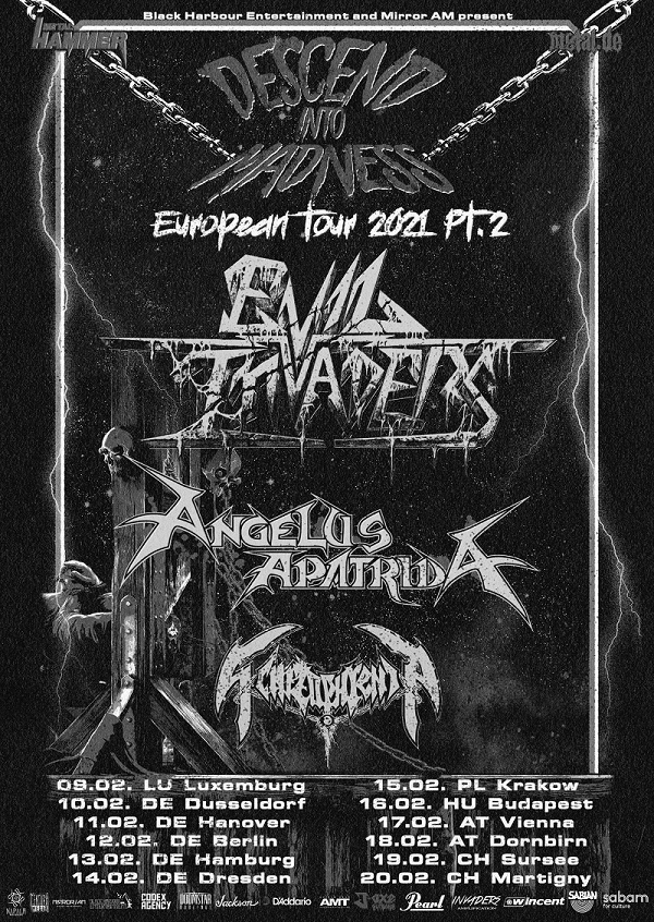 Descend Into Madness Tour - Evil Invaders, Angelus Apatrida, Schizophrenia